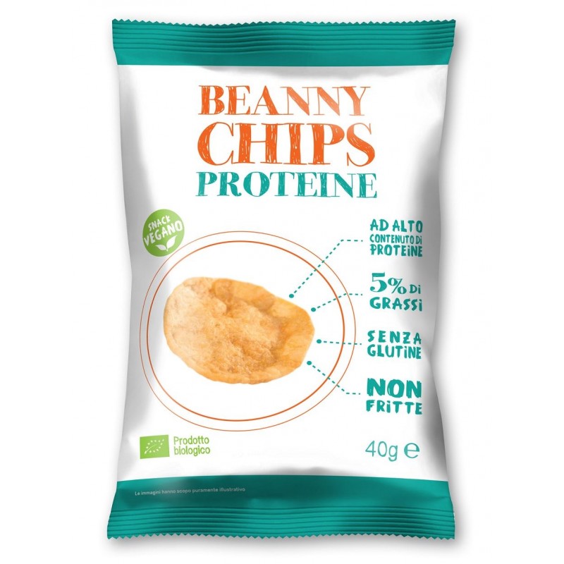 CHIPSY (CHRUPKI) Z SOCZEWICY PROTEINOWE BEZGLUTENOWE BIO 40 g – BEANNY CHIPS