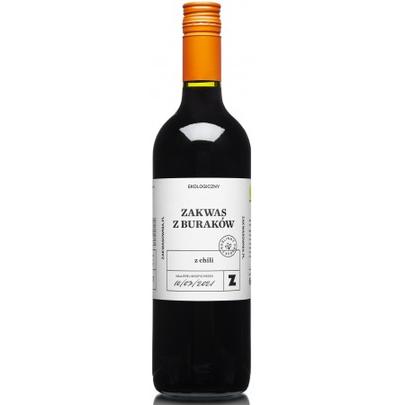 ZAKWAS Z BURAKÓW Z CHILI BIO 700 ml - DELIKATNA (ZAKWASOWNIA)