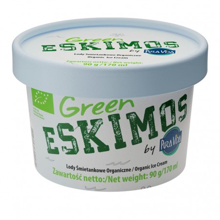 LODY ŚMIETANKOWE W KUBKU BIO 170 ml - GREEN ESKIMOS