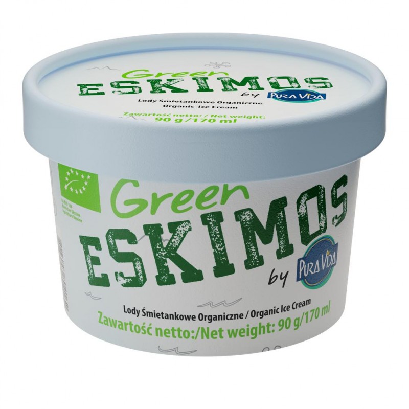 LODY ŚMIETANKOWE W KUBKU BIO 170 ml - GREEN ESKIMOS