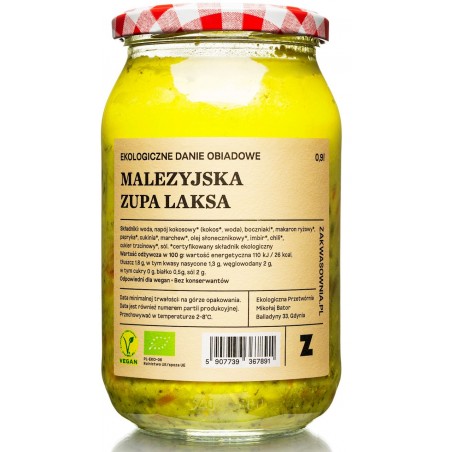 ZUPA MALEZYJSKA LAKSA BIO 900 ml - DELIKATNA (ZAKWASOWNIA)