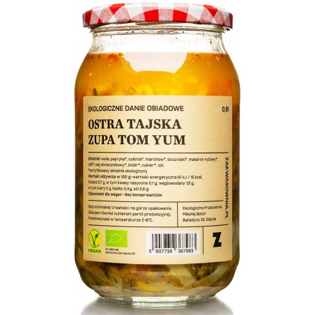 ZUPA TAJSKA OSTRA TOM - YUM BIO 900 ml - DELIKATNA (ZAKWASOWNIA)