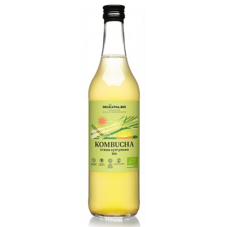 KOMBUCHA Z TRAWĄ CYTRYNOWĄ BIO 500 ml - DELIKATNA (ZAKWASOWNIA)