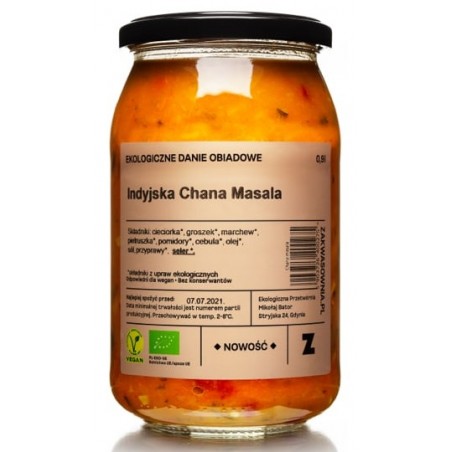 CHANA MASALA BIO 900 ml - DELIKATNA (ZAKWASOWNIA)