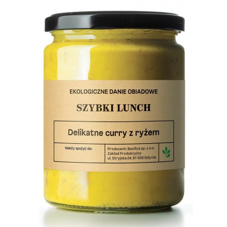 CURRY DELIKATNE Z RYŻEM JAŚMINOWYM BIO 540 ml - DELIKATNA (ZAKWASOWNIA)