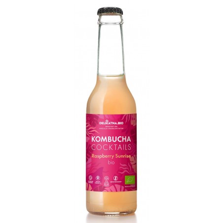 KOMBUCHA KOKTAJLOWA RASPBERRY SUNRISE BIO 270 ml - DELIKATNA (ZAKWASOWNIA)