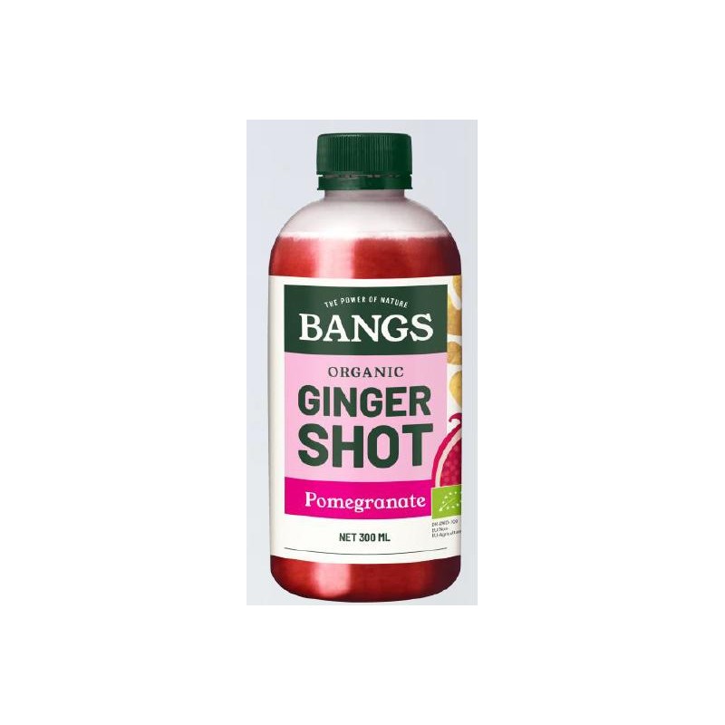 SHOT IMBIROWY Z GRANATEM BEZ DODATKU CUKRU BIO 300 ml - BANGS