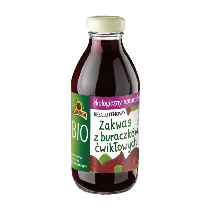 ZAKWAS Z BURAKÓW ĆWIKŁOWYCH BEZGLUTENOWY BIO 320 ml - KOWALEWSKI