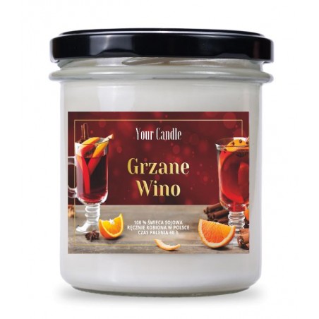 ŚWIECA SOJOWA ZAPACHOWA GRZANE WINO 300 ml - YOUR CANDLE (PRODUKT SEZONOWY)