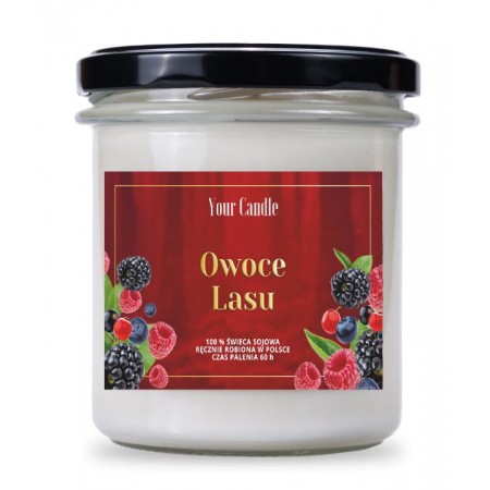 ŚWIECA SOJOWA ZAPACHOWA OWOCE LASU 300 ml - YOUR CANDLE