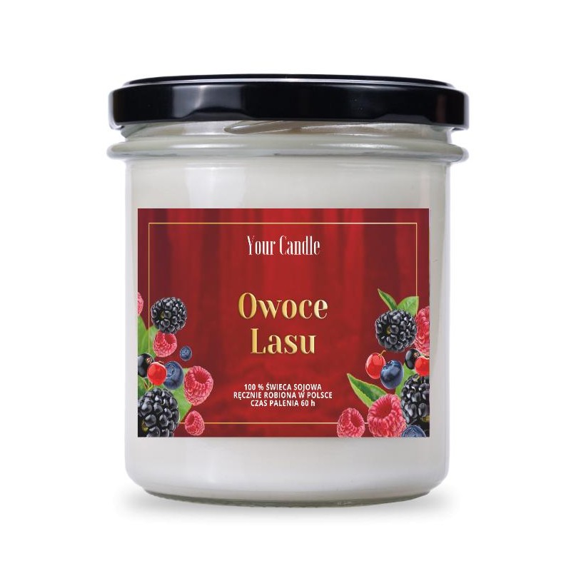 ŚWIECA SOJOWA ZAPACHOWA OWOCE LASU 300 ml - YOUR CANDLE
