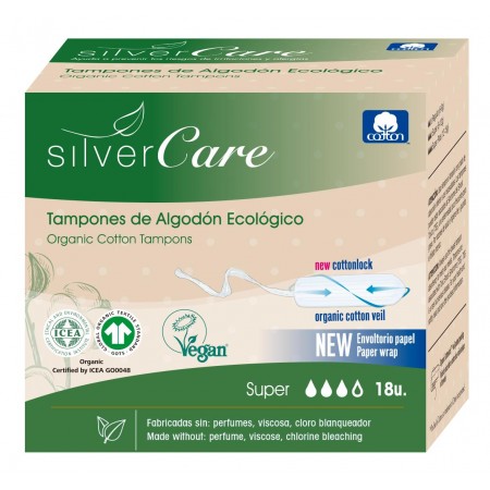 TAMPONY BAWEŁNIANE SUPER 18 szt - SILVER CARE