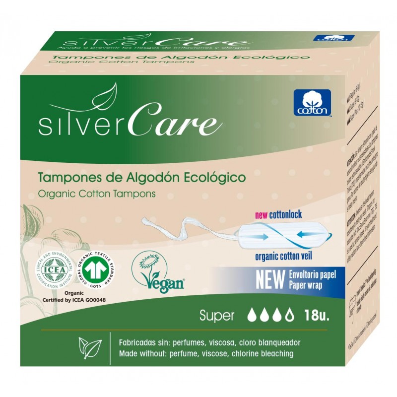TAMPONY BAWEŁNIANE SUPER 18 szt - SILVER CARE
