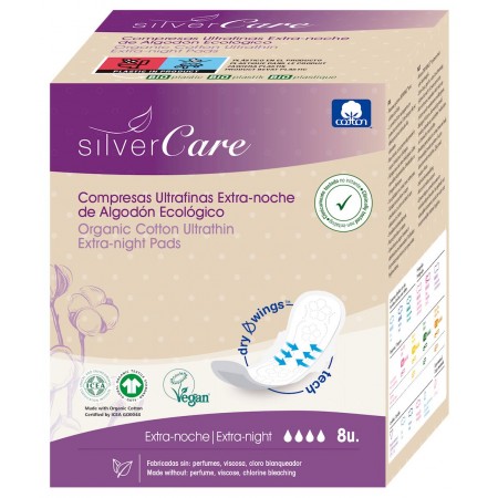 PODPASKI EKSTRADŁUGIE & ULTRACIENKIE O ZWIĘKSZONEJ CHŁONNOŚCI 8 szt - SILVER CARE