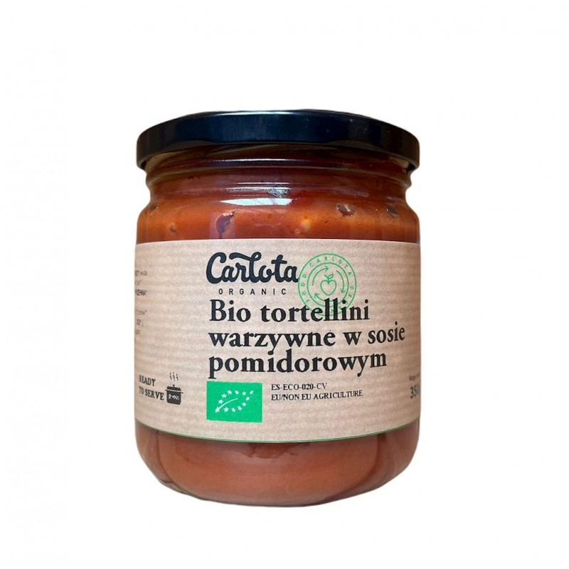TORTELLINI WARZYWNE W SOSIE POMIDOROWYM BIO 350 g - CARLOTA