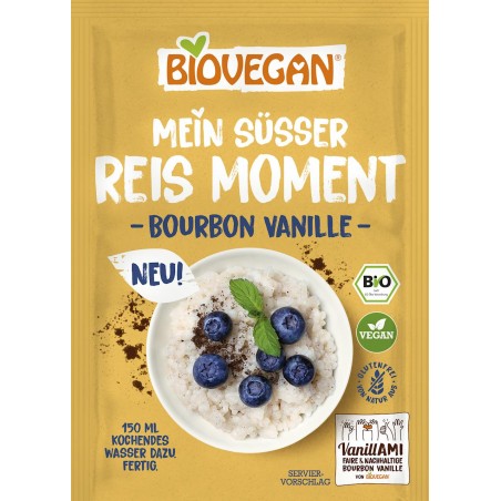 DESER RYŻOWY INSTANT Z WANILIĄ BOURBON BEZGLUTENOWY BIO 56 g - BIOVEGAN