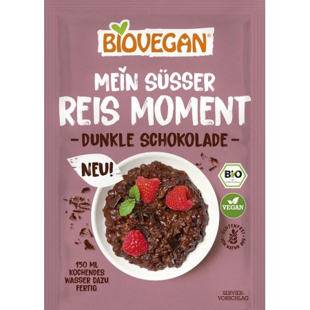 DESER RYŻOWY INSTANT CZEKOLADOWY BEZGLUTENOWY BIO 60 g - BIOVEGAN