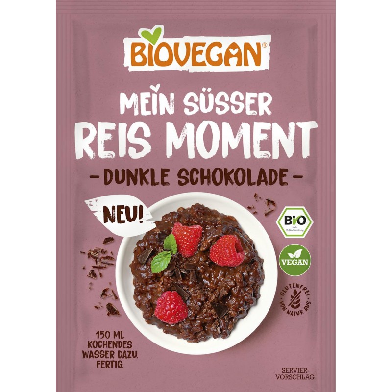 DESER RYŻOWY INSTANT CZEKOLADOWY BEZGLUTENOWY BIO 60 g - BIOVEGAN