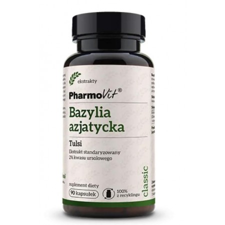BAZYLIA AZJATYCKA EKSTRAKT BEZGLUTENOWY (400 mg) 90 KAPSUŁEK - PHARMOVIT (CLASSIC)