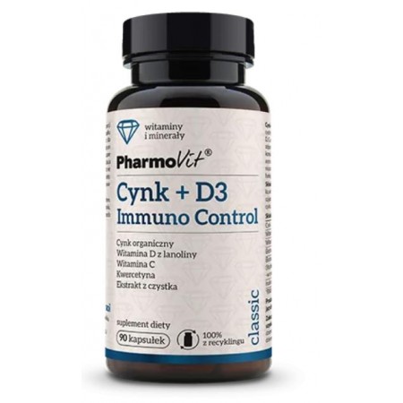 CYNK + D3 IMMUNO CONTROL BEZGLUTENOWY 90 KAPSUŁEK - PHARMOVIT (CLASSIC)