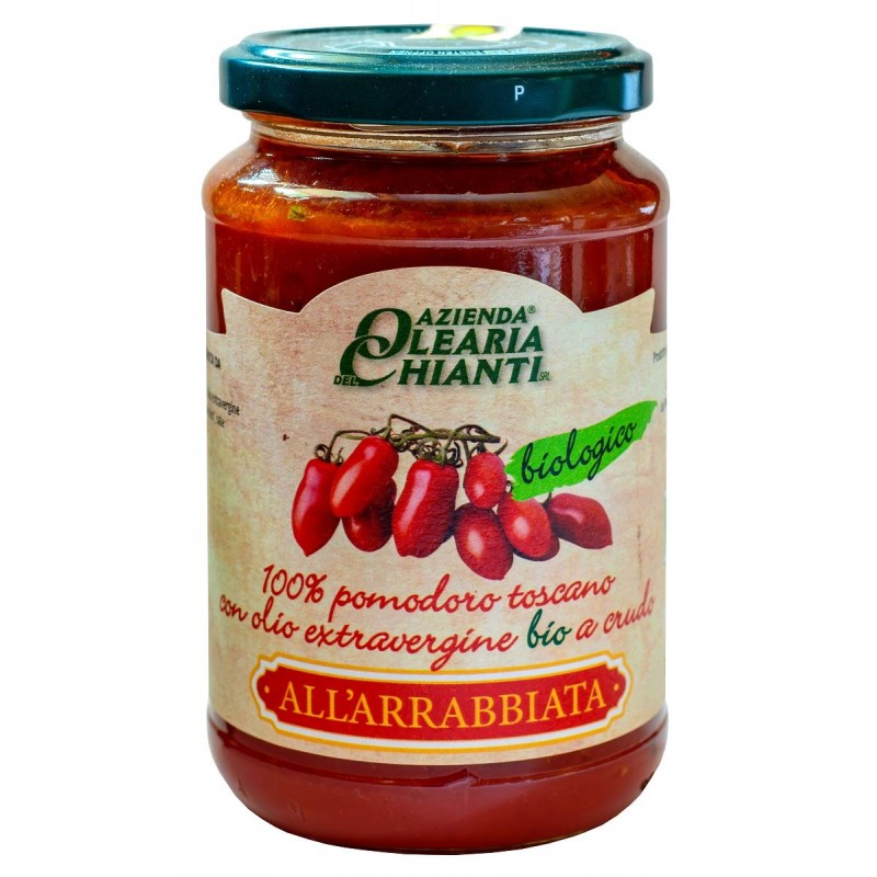 SOS POMIDOROWY Z TOSKAŃSKICH POMIDORÓW PIKANTNY BEZGLUTENOWY BIO 340 g - AZIENDA OLEARIA CHIANTI