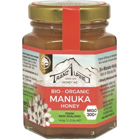 MIÓD MANUKA MGO 300+ BIO 140 g - TRANZALPINE