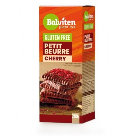 HERBATNIKI PETIT BEURRE W POLEWIE KAKAOWEJ Z WIŚNIAMI BEZGLUTENOWE 200 g - BALVITEN