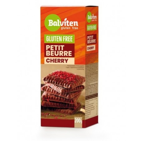 HERBATNIKI PETIT BEURRE W POLEWIE KAKAOWEJ Z WIŚNIAMI BEZGLUTENOWE 200 g - BALVITEN