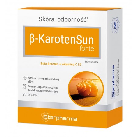 BETA-KAROTEN SUN FORTE 30 TABLETEK - STARPHARMA