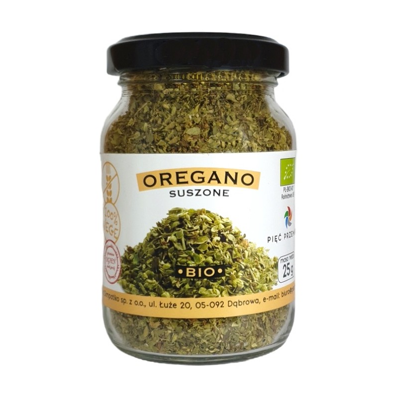 OREGANO BEZGLUTENOWE BIO 25 g - PIĘĆ PRZEMIAN