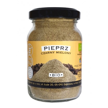 PIEPRZ CZARNY MIELONY BEZGLUTENOWY BIO 100 g - PIĘĆ PRZEMIAN