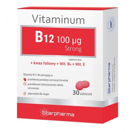 WITAMINA B12 STRONG 30 TABLETEK - STARPHARMA