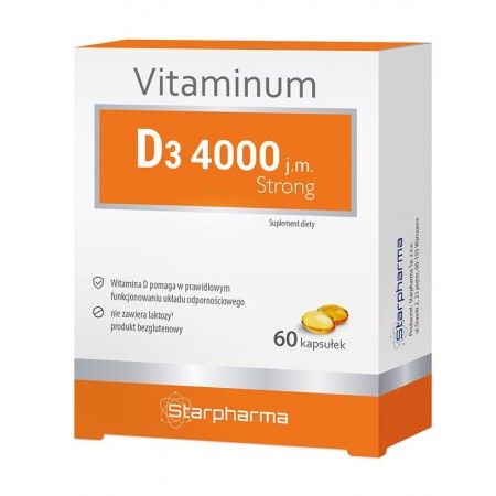 WITAMINA D3 STRONG (100 ug) 60 KAPSUŁEK - STARPHARMA