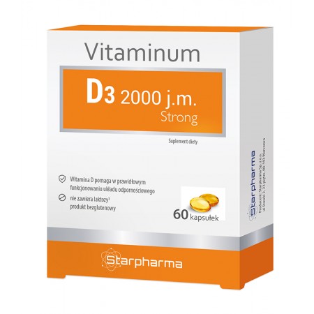 WITAMINA D3 STRONG (50 ug) 60 KAPSUŁEK - STARPHARMA