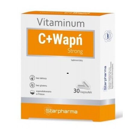 WITAMINA C + WAPŃ STRONG 30 KAPSUŁEK - STARPHARMA