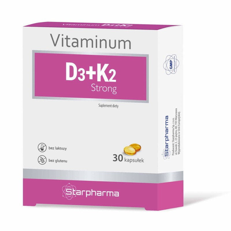 WITAMINA D3 + K2 STRONG 30 KAPSUŁEK - STARPHARMA