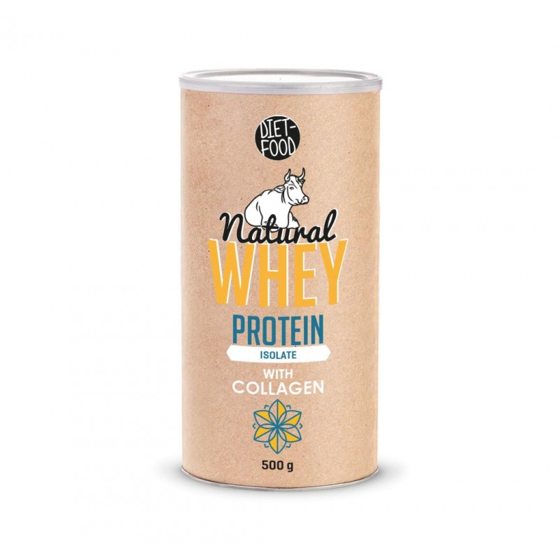 IZOLAT BIAŁKA SERWATKOWEGO Z KOLAGENEM 500 g - DIET-FOOD
