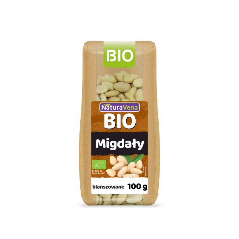 MIGDAŁY BLANSZOWANE BIO 100 g - NATURAVENA