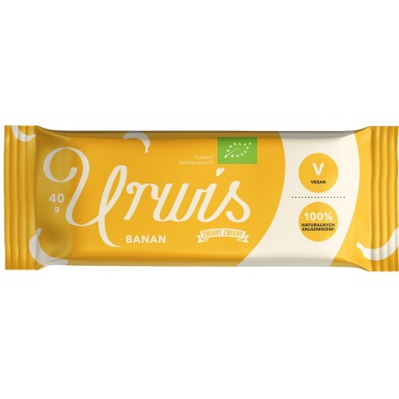 BATON BAKALIOWY Z BANANAMI "URWIS" BEZGLUTENOWY BIO 40 g - ZMIANY ZMIANY