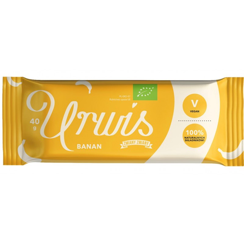 BATON BAKALIOWY Z BANANAMI "URWIS" BEZGLUTENOWY BIO 40 g - ZMIANY ZMIANY