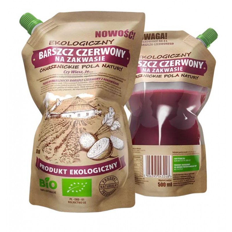 BARSZCZ CZERWONY NA ZAKWASIE BIO 500 ml - CHARSZNICKIE POLA NATURY