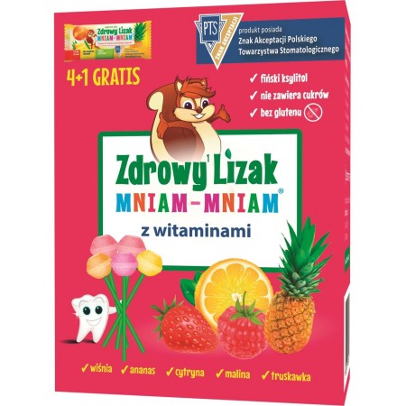 ZDROWY LIZAK MINIAM-MNIAM Z WITAMINAMI BEZ CUKRU (4 + 1 GRATIS) 30  g - STARPHARMA