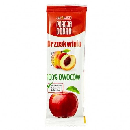 PRZEKĄSKA JABŁKOWO - BRZOSKWINIOWA BEZ DODATKU CUKRU 16 g - PORCJA DOBRA