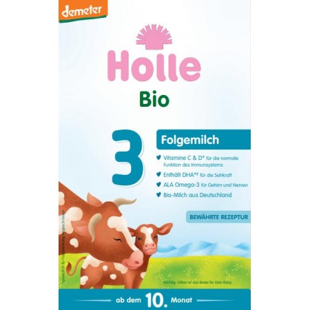 MLEKO NASTĘPNE KROWIE 3 DLA NIEMOWLĄT OD 10 MIESIĄCA DEMETER BIO 600 g - HOLLE