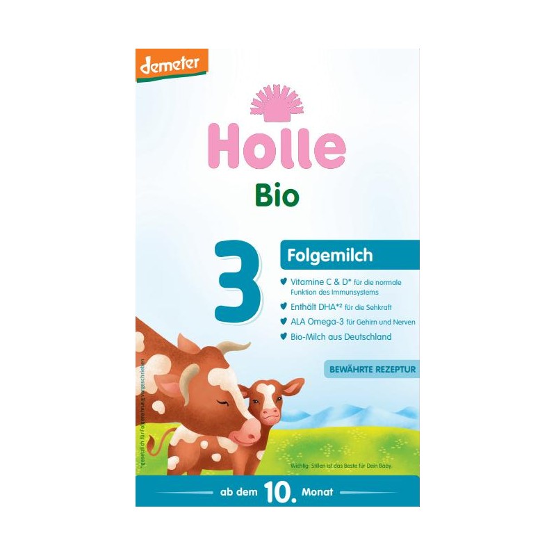 MLEKO NASTĘPNE KROWIE 3 DLA NIEMOWLĄT OD 10 MIESIĄCA DEMETER BIO 600 g - HOLLE