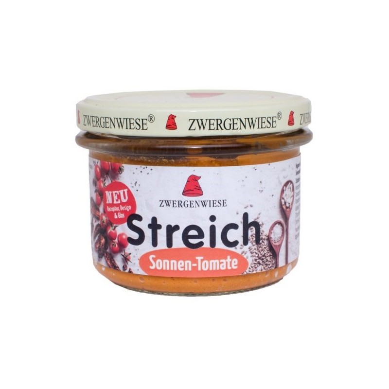 PASTA SŁONECZNIKOWA Z SUSZONYMI POMIDORAMI BEZGLUTENOWA BIO 180 g - ZWERGENWIESE