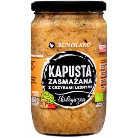 KAPUSTA KISZONA ZASMAŻANA Z GRZYBAMI LEŚNYMI BIO 670 g - RUNOLAND