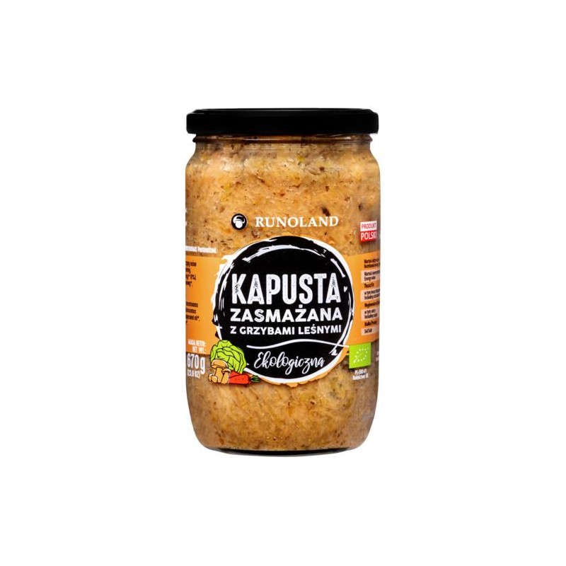 KAPUSTA KISZONA ZASMAŻANA Z GRZYBAMI LEŚNYMI BIO 670 g - RUNOLAND