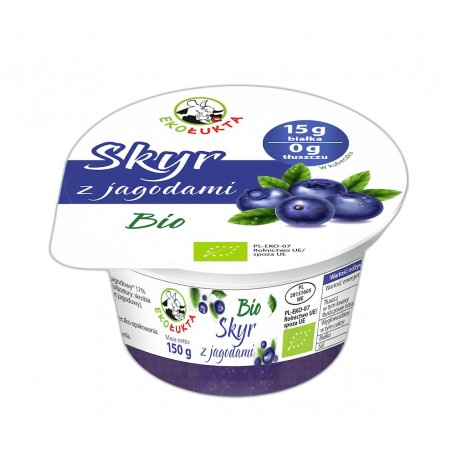 JOGURT SKYR TYPU ISLANDZKIEGO Z JAGODAMI BIO 150 g - EKO ŁUKTA