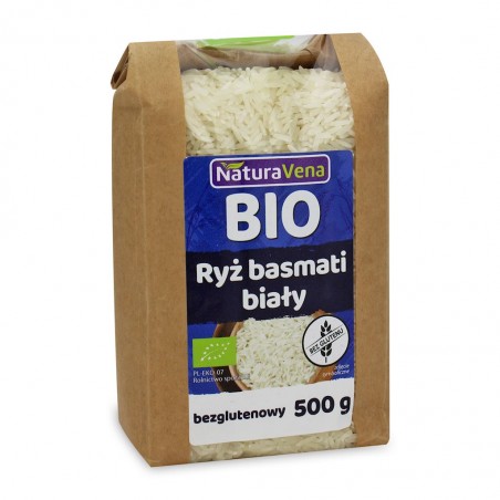 RYŻ BASMATI BIAŁY BEZGLUTENOWY BIO 500 g - NATURAVENA